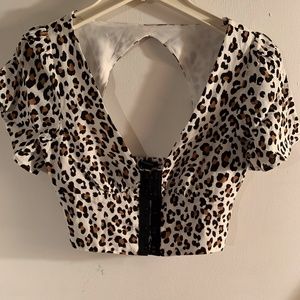Cheetah Print Crop Top (Sz S)